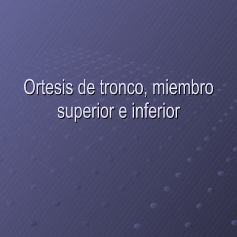 Ortesis de tronco