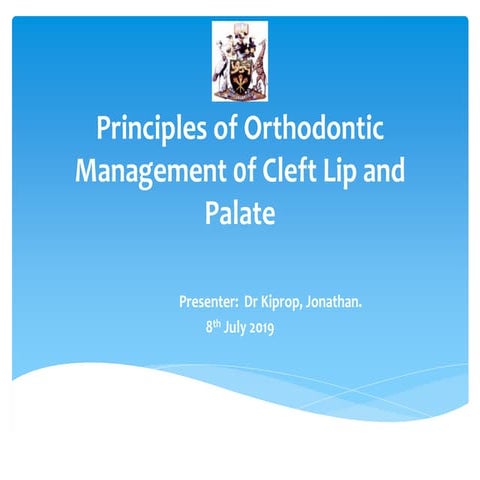 principles of Orthodontic management of cleft lip and palate