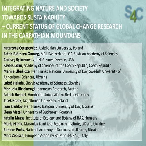 Integrating nature and society towards sustainability - current status of glo...