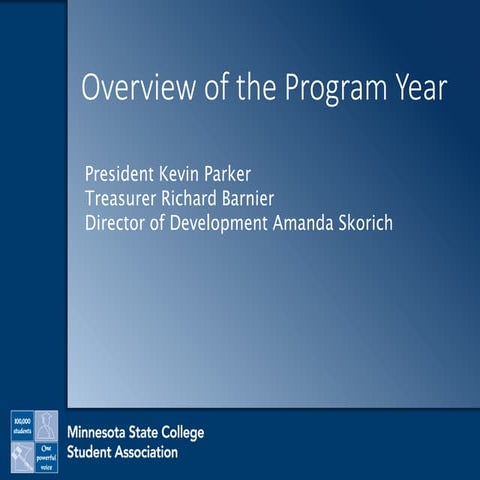 Overview of the Program Year