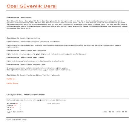 Ozel guvenlik-dersi