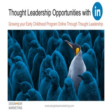 Thought Leadership Opportunities for Early Childhood