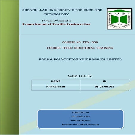 Padma PolyCotton Knit Fabrics Ltd, Dhaka