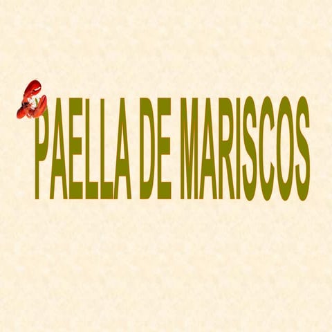 Paella de mariscos