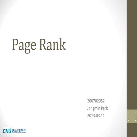 Page rank