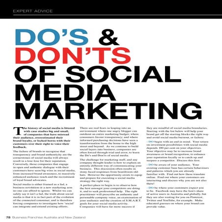 Do's & Don'ts Of Social Media Marketing