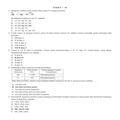 Soal Kimia kelas 3 SMA  18