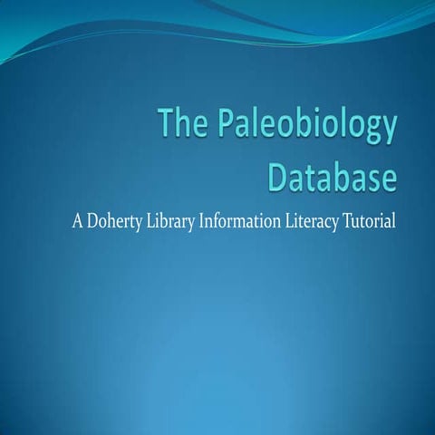 Paleobiology Database