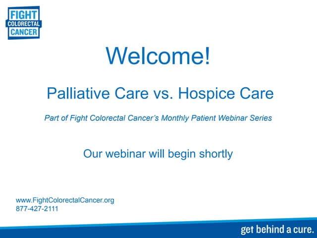 Palliative vs. Hospice Care - READ THIS