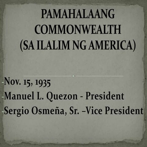 Pamahalaang commonwealth