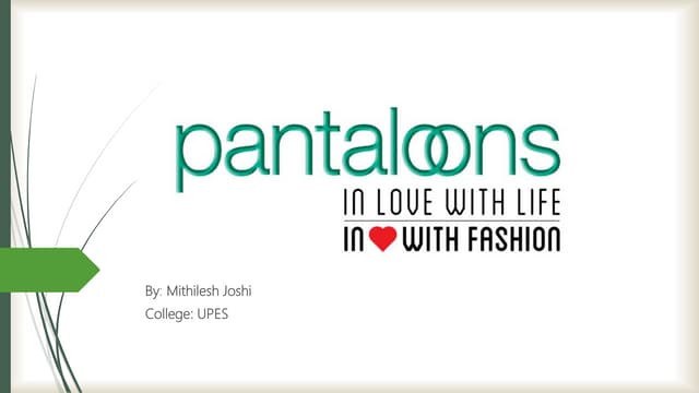 Presentation on Pantaloons