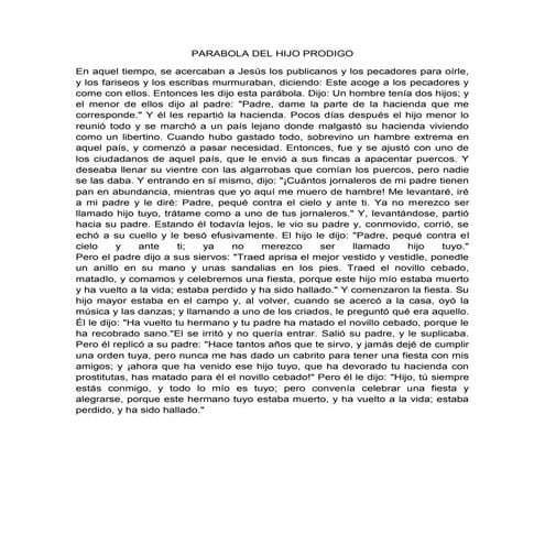 PARABOLA DEL HIJO PRODIGO