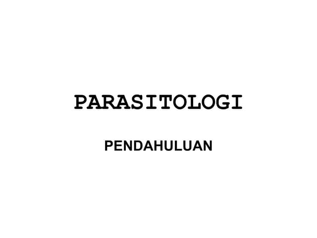 Parasitologi