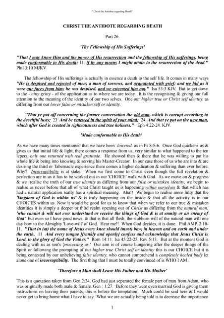 Part 26. the fellowship of his sufferings  (.pdf)