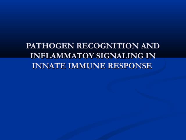 Pathogen recognition