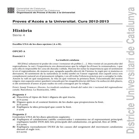 PROVA HISTÒRIA JUNY 2013