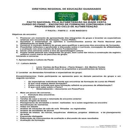 Pauta  1ª aula parte 2- 9 de maio