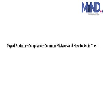 Payroll Statutory Compliance: Common Mistakes and How to Avoid Them