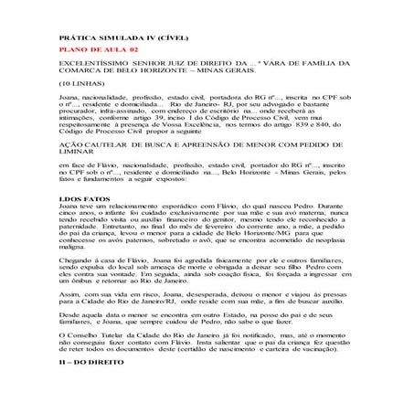 Peças de Prática Simulada IV