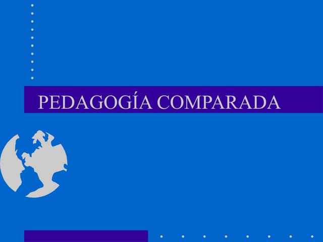 Pedagogía comparada