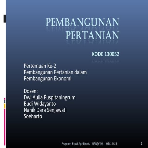 Pembangunan pertanian 2