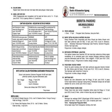 Berita Paroki 09-10 April 2016