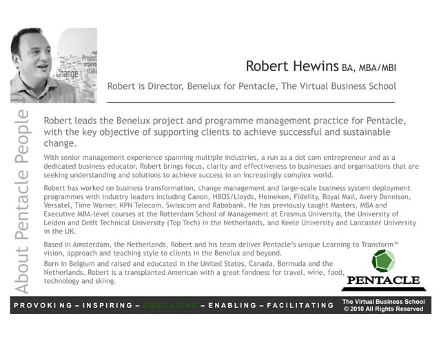 Pentacle Bio, Robert Hewins