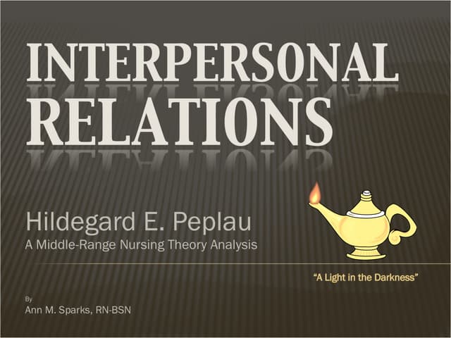 Peplau   interpersonal relations ppt ppx
