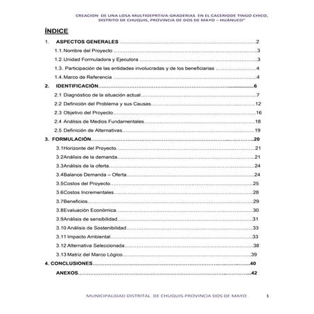 Perfil  tecnico  de  losa   de  tingochico