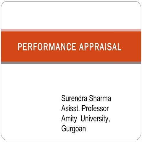 Performance appraisal