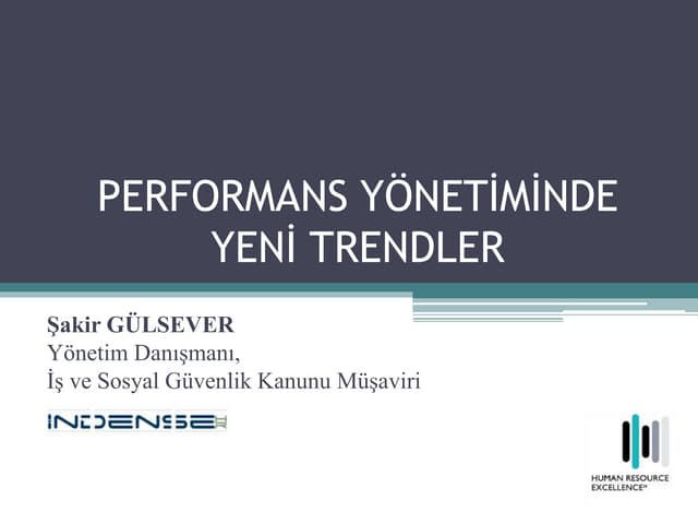 Performans yönetimi - tanıtım