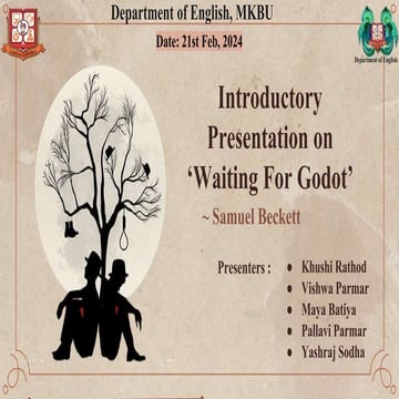 An Introductory Presentation on Waiting for Godot
