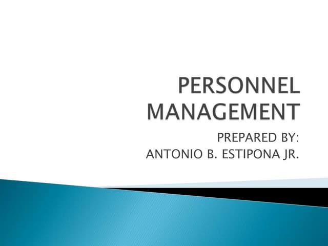 Personnel Management