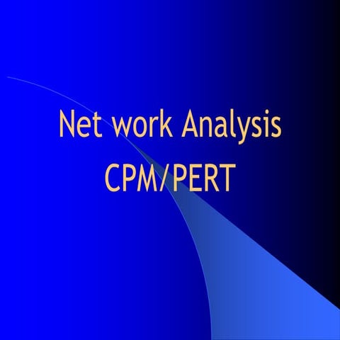 Pert cpm