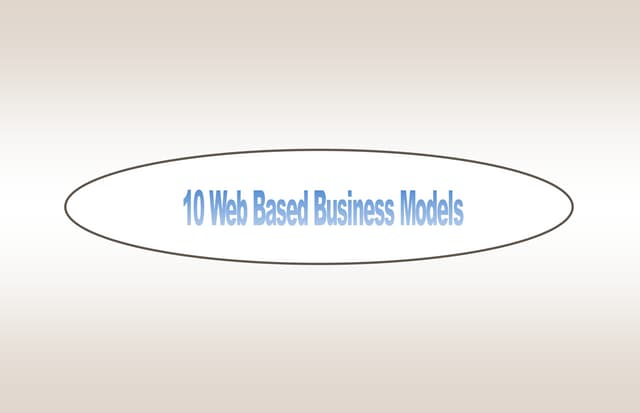 10 web based business model 