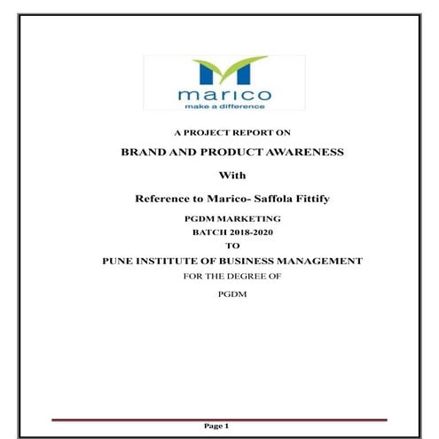 Winter Internship Project - PGDM