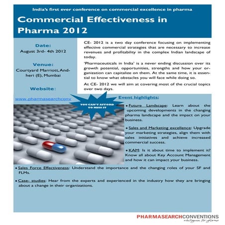 Commercial Effectiveness in Pharma 2012
