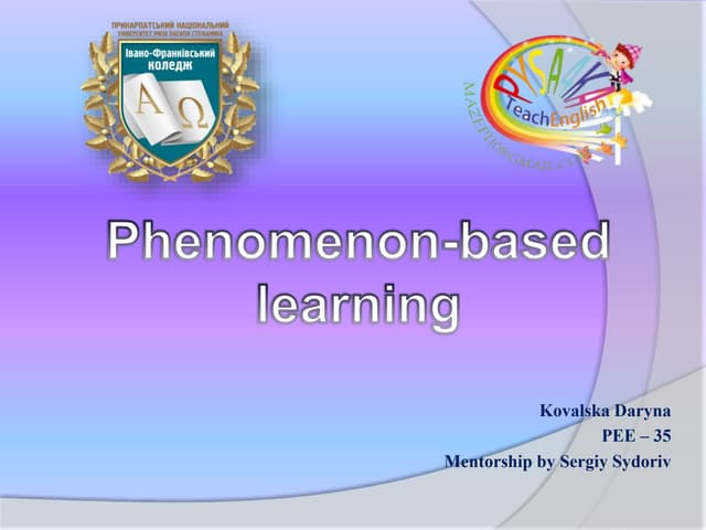 Phenomenon based learning kovalska