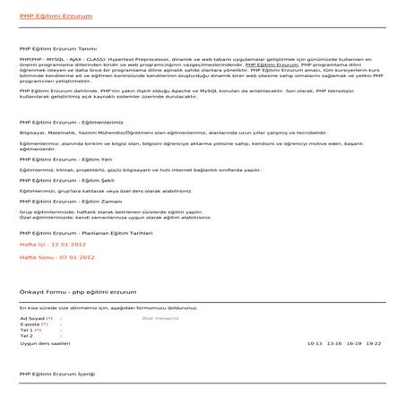 Php egitimi-erzurum