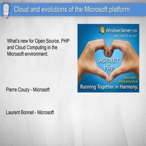 PHP,  Cloud And  Microsoft    Symfony  Live 2010