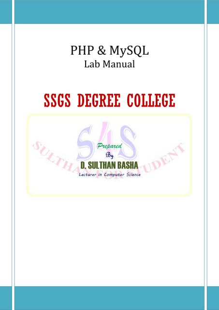 SULTHAN's - PHP MySQL programs