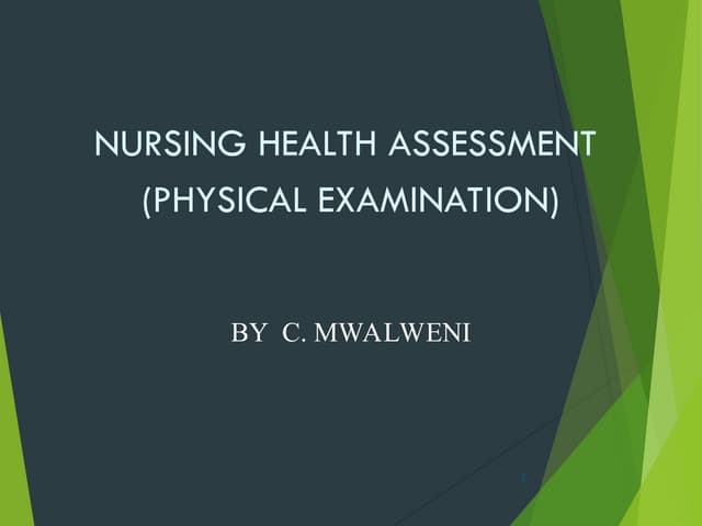 nursing health assessment: Physical examination.ppt