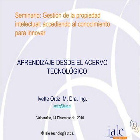 Aprendizaje desde el acervo tecnológico
