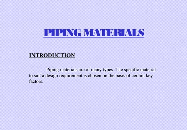 Piping materials lhk