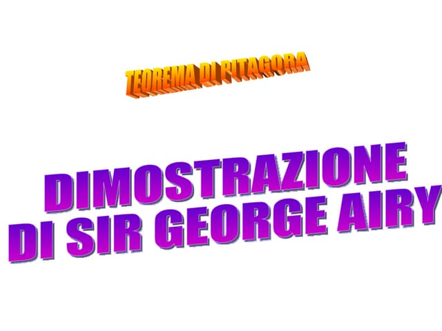 Teorema di Pitagora (Airy): presentazione