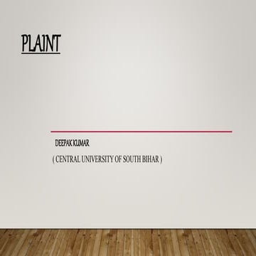 PLAINT BY DEEPAK KUMAR