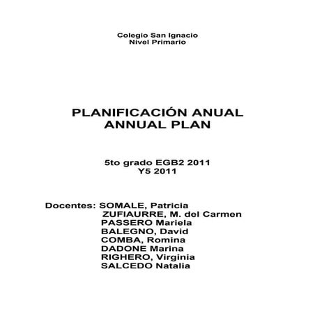 Plan anual 5 to 2011