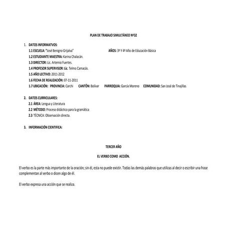 Plan de trabajo simultáneo 32