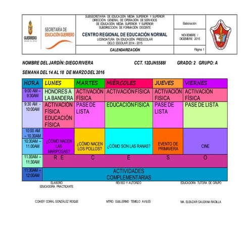 Planeación semanal 2