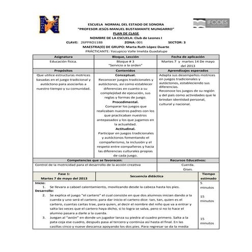 Planeacion de educacion fisica.